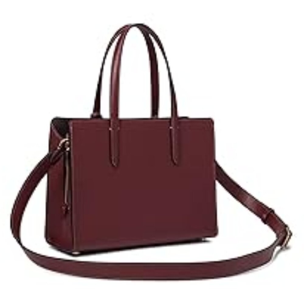 #159 - NWT, Coach Polished Pebble Leather Carter Carryall 28 Wine - Picture 3 of 11